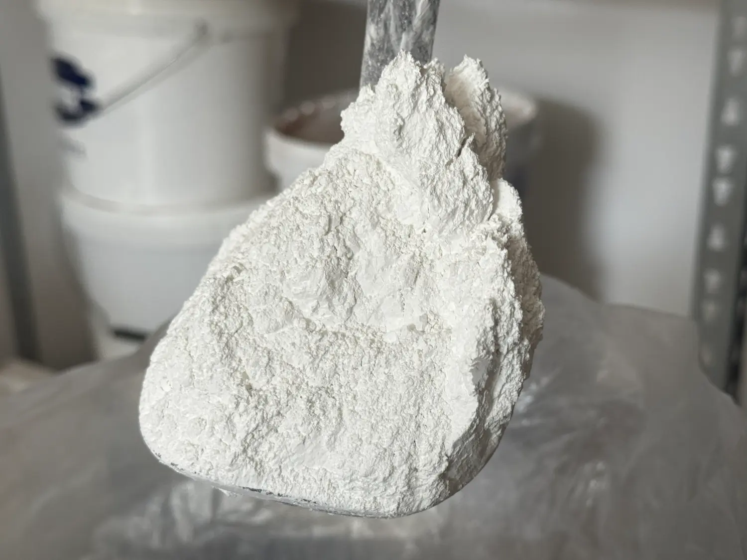 Detailaufnahme von extraweißem Marmormehl