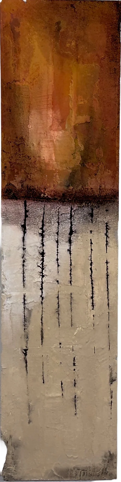 Der Abend findet zurück — 120 cm × 30 cm, 2026, von Ulf Obermann-Löwenstein