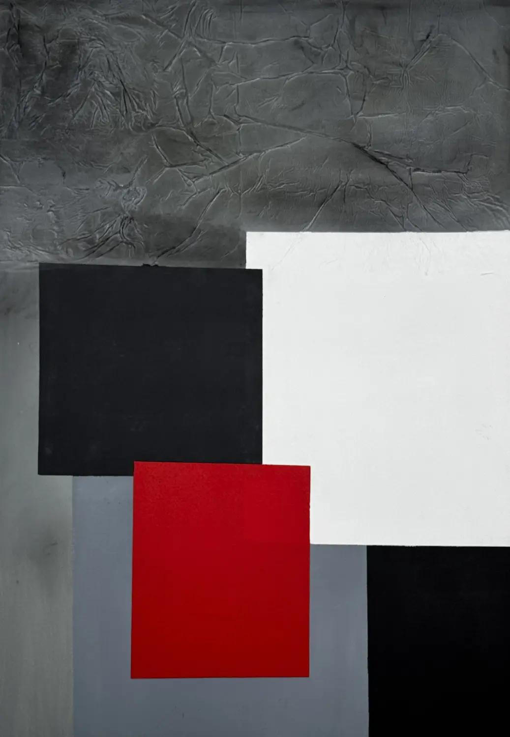 Konstellation der Oberfläche – Arbeit aus der Serie „Geometrien der Stille“ von Flu, entstanden 2022, Format 100 cm × 70 cm. von Flu