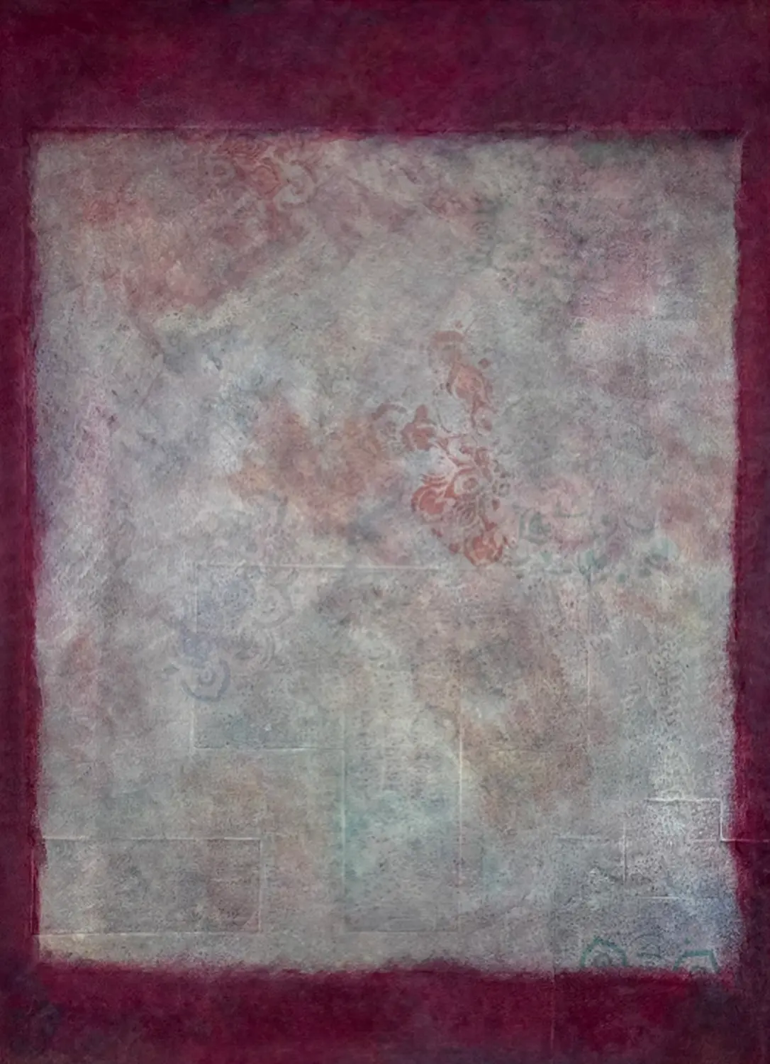 Bodenbleibsel – Einzelarbeit von Flu, entstanden 2023, Format 80 cm × 60 cm. von Flu