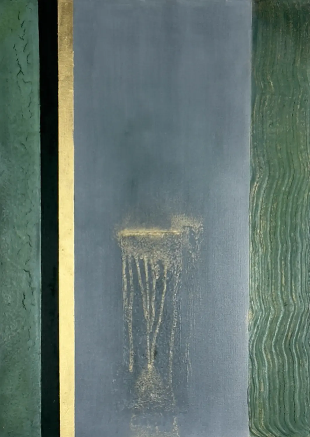 Böttcherstreifen (Einzelwerk) – Einzelwerk von Flu, entstanden 2024, Format 80 cm × 40 cm.