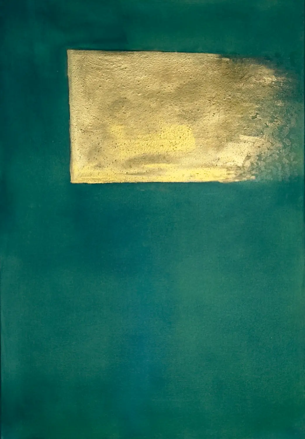 Gold in Auflösung – ein Einzelwerk von Flu, entstanden 2024, Format 60 cm × 60 cm.