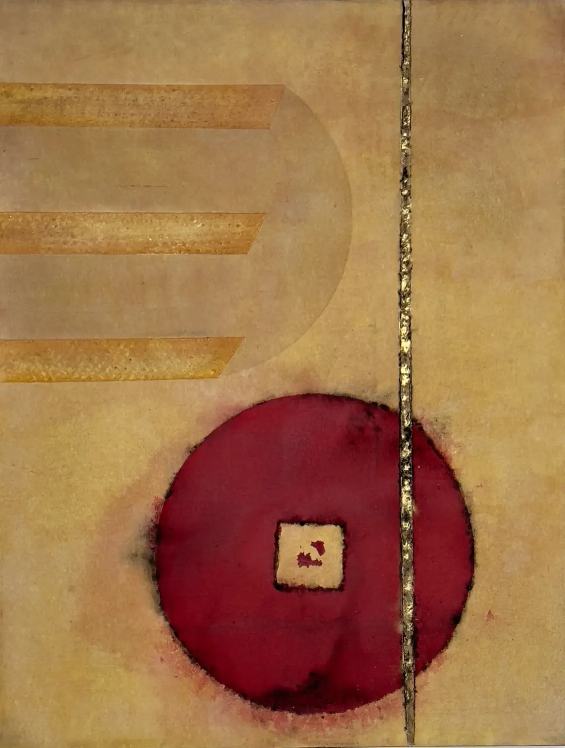 Siegel von innen – Einzelarbeit von Flu, entstanden 2018, Format 90 cm × 70 cm.