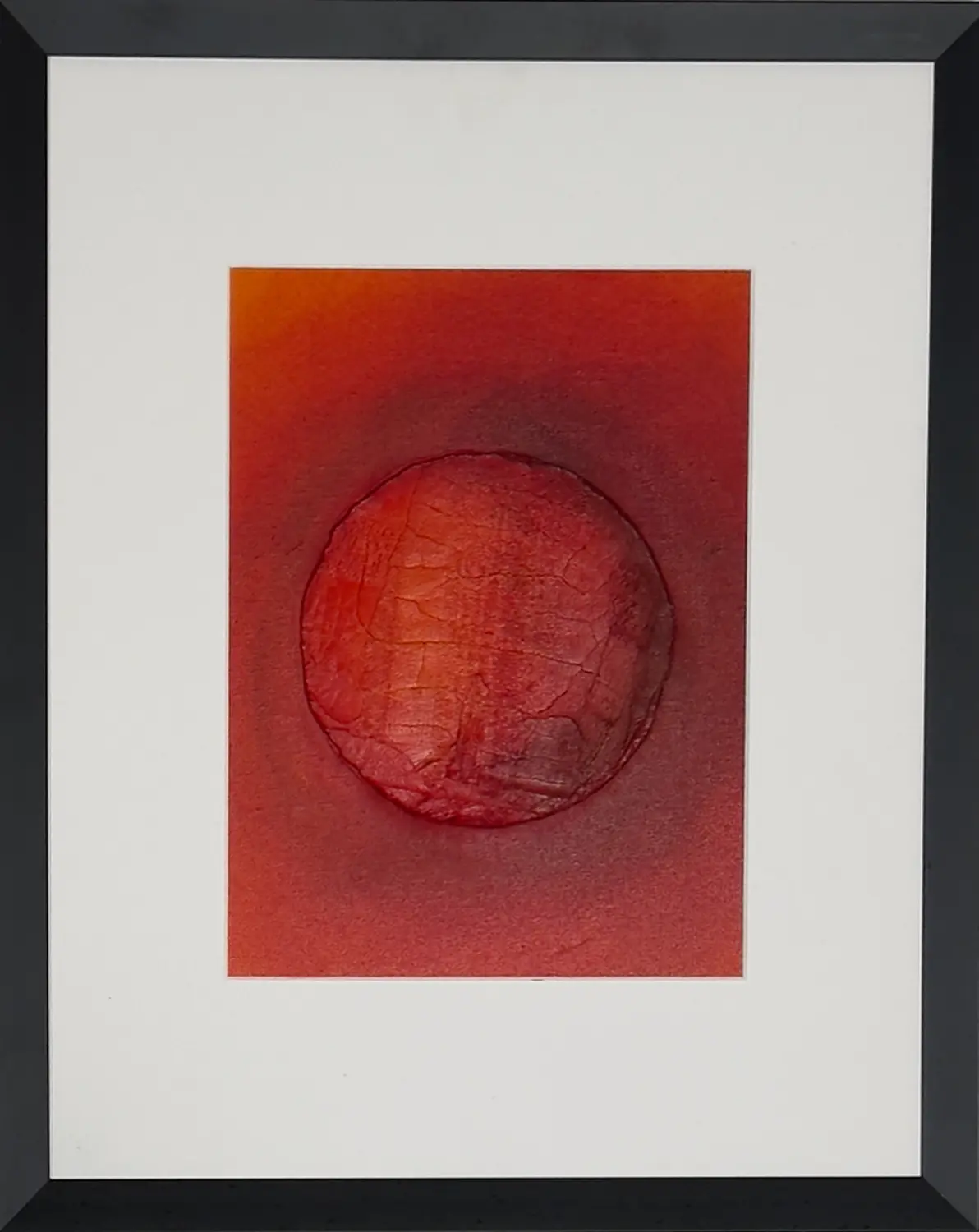 verdichtetROT – Einzelarbeit von Flu, entstanden 2024, Format 40 cm × 30 cm. von Flu