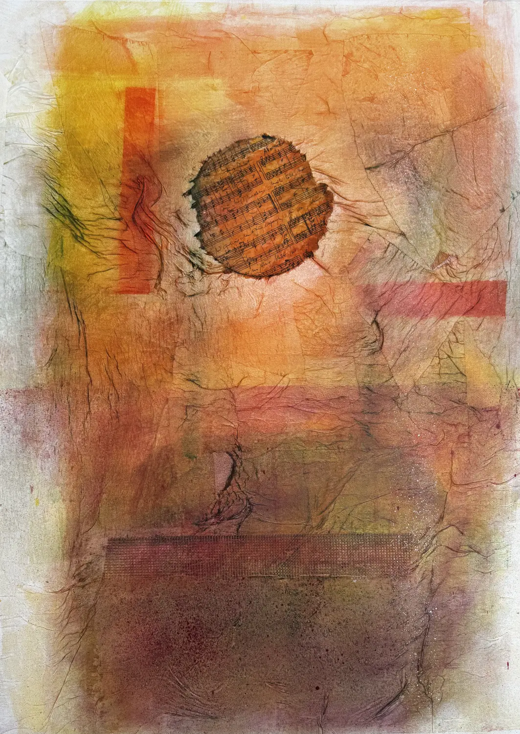 Lichtpartitur – Einzelwerk von Flu, entstanden 2024, Format 80 cm × 60 cm. von Flu